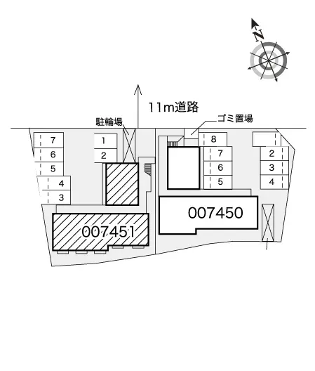 ★手数料０円★明石市二見町西二見　月極駐車場（LP）